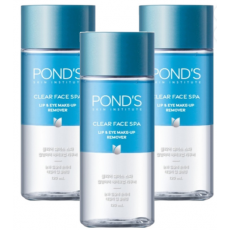 폰즈 클리어 훼이스 스파 립 앤 아이 메이크업 리무버, 120ml, 3개